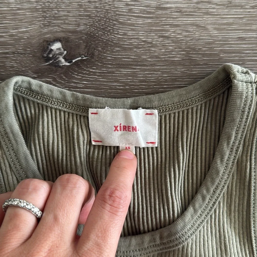 XiRENA Olive Green Ribbed Tank Top - Picture 2 of 6
